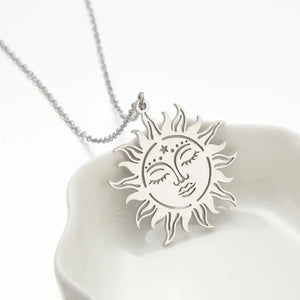 SUN NECKLACE STAINLESS STEEL