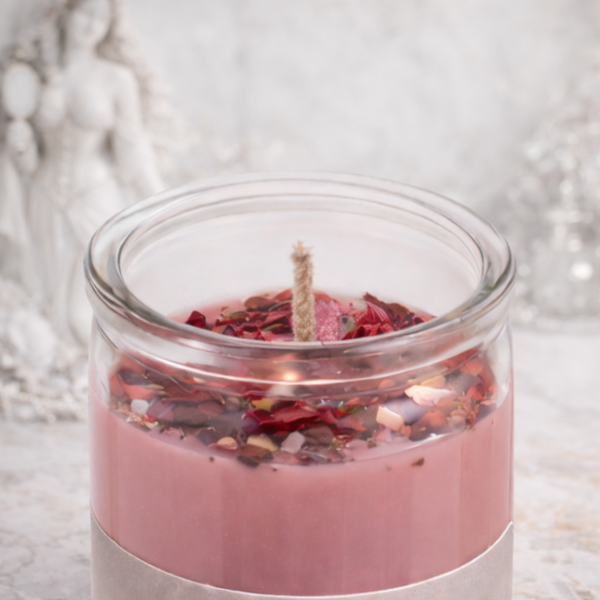 APHRODITE SEVEN DAY PRAYER INTENTION CANDLE - SELF-LOVE, ALLURE, MAGNETISM AND FEMININE ENERGY
