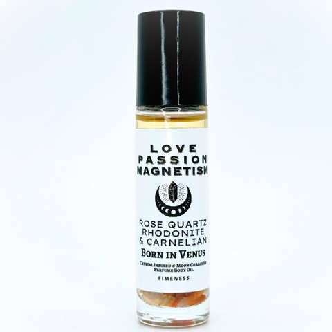 BORN IN VENUS - PASSION, POWER & DIVINE ATTRACTION - CRYSTAL INFUSED & MOON CHARGED BODY OIL PERFUME