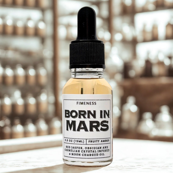 BORN IN MARS - PURE ACTION, MAGNETISM, DESIRE, WARRIOR PRESENCE - CRYSTAL INFUSED & MOON CHARGED BODY OIL PERFUME