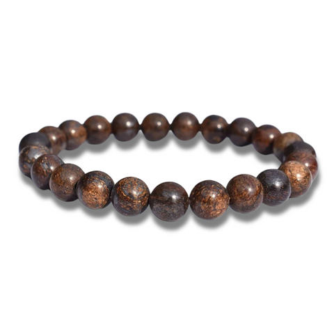 BRONZITE 8MM SMOOTH ROUND STRETCH BRACELET