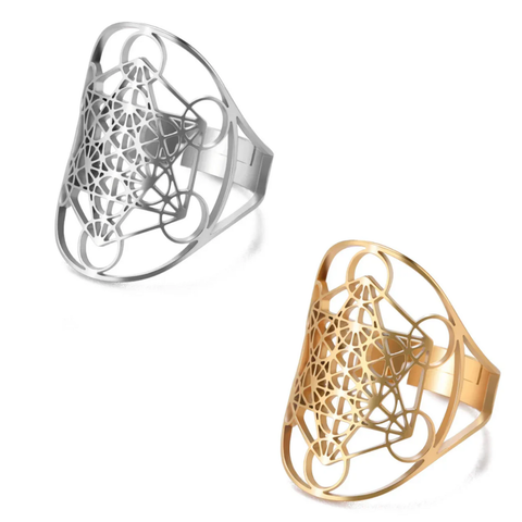 METATRON OPEN ADJUSTABLE STAINLESS STEEL RING