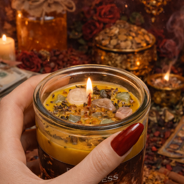 HONEY SEVEN DAY PRAYER INTENTION CANDLE - SWEETENING, PROSPERITY, ABUNDANCE, GOOD FORTUNE & LOVE