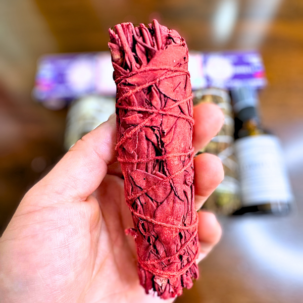 SMUDGE KIT - 5 HERB SMUDGE STICKS, ROSEMARY INCENSE AND CRYSTAL INFUSED MOON CHARGED FLORIDA WATER SPRAY