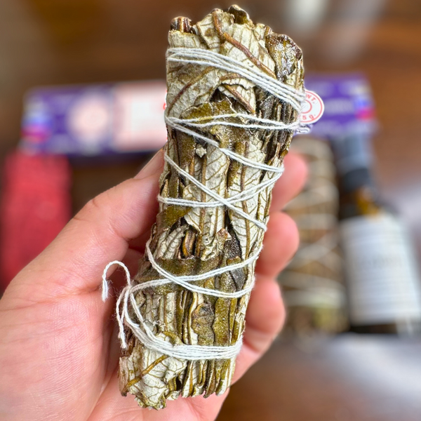 SMUDGE KIT - 5 HERB SMUDGE STICKS, ROSEMARY INCENSE AND CRYSTAL INFUSED MOON CHARGED FLORIDA WATER SPRAY