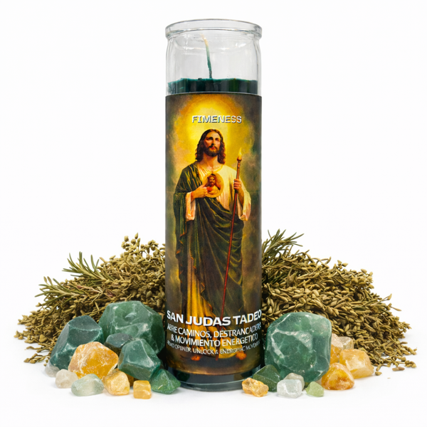 SAN JUDAS TADEO INTENTION CANDLE - ROAD OPENING, BREAKTHROUGH & FORWARD MOMENTUM