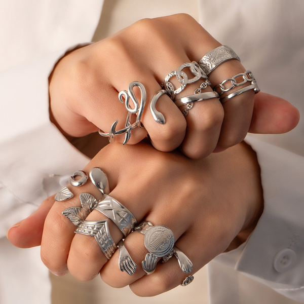 SAINT BENEDICT (SAN BENITO) OPEN ADJUSTABLE STAINLESS STEEL RING