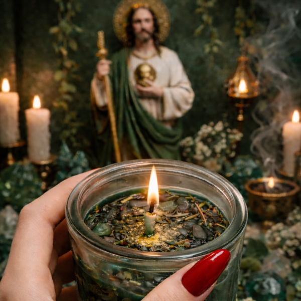 LLAMA DE LA SUERTE DE LA COSECHA (SUERTE RÁPIDA, APERTURA DE CAMINOS Y BUENA FORTUNA) - VELA DE INTENCIÓN EDICIÓN OTOÑO