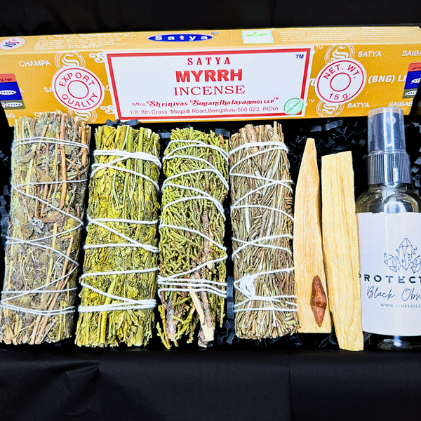 ENERGY CLEANSING SMUDGING KIT (WHITE SAGE ALTERNATIVE)