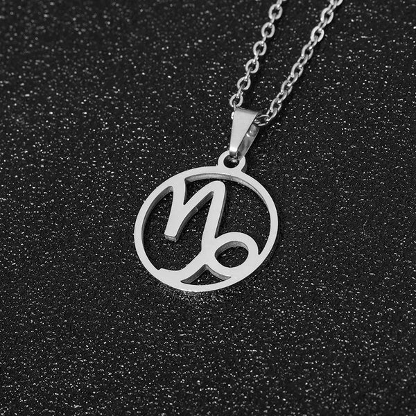 ZODIAC SIGN PENDANT STAINLESS STEEL NECKLACE