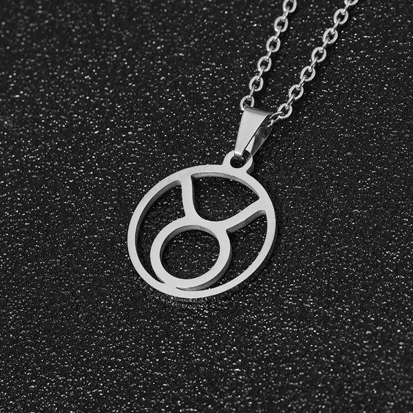 ZODIAC SIGN PENDANT STAINLESS STEEL NECKLACE