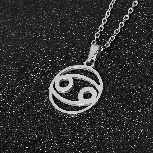 ZODIAC SIGN PENDANT STAINLESS STEEL NECKLACE