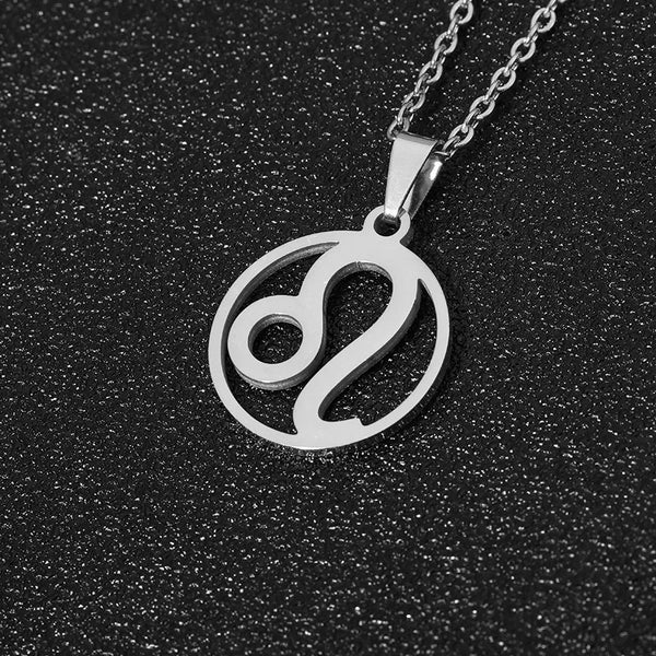 ZODIAC SIGN PENDANT STAINLESS STEEL NECKLACE