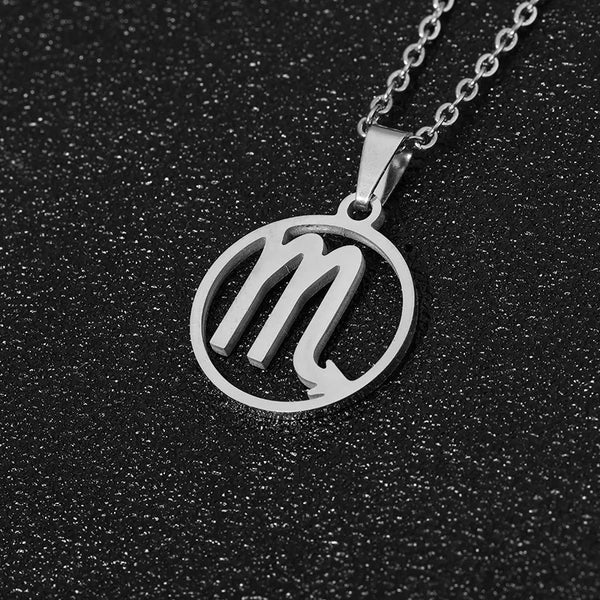 ZODIAC SIGN PENDANT STAINLESS STEEL NECKLACE