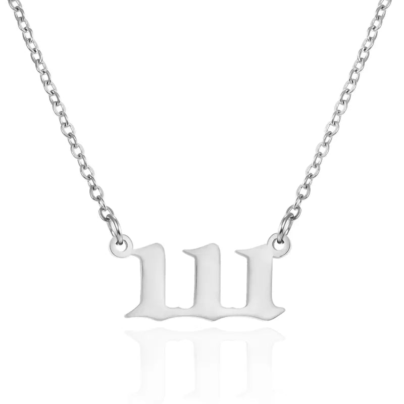 111 ANGEL NUMBER NECKLACE STAINLESS STEEL