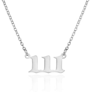 111 ANGEL NUMBER NECKLACE STAINLESS STEEL