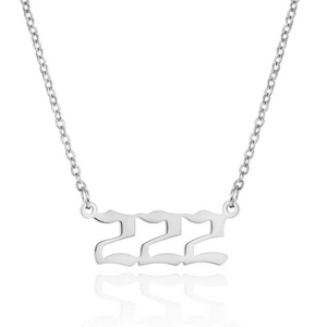 222 ANGEL NUMBER NECKLACE STAINLESS STEEL