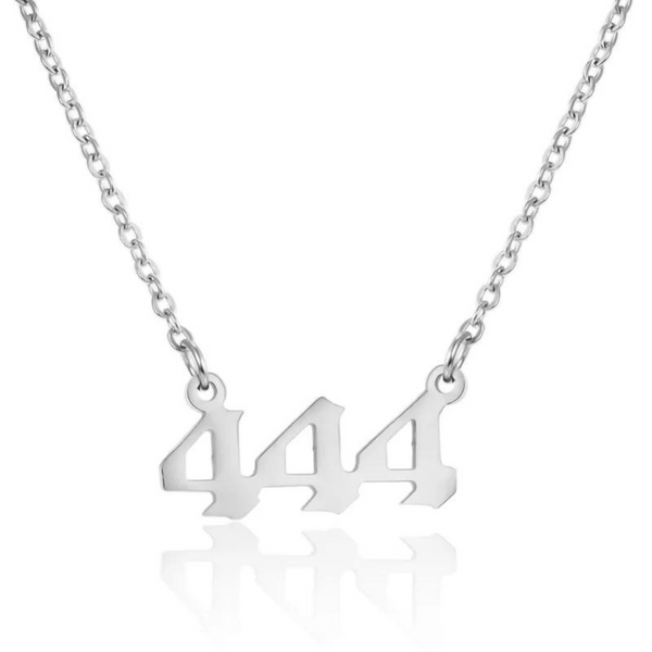 444 ANGEL NUMBER NECKLACE STAINLESS STEEL