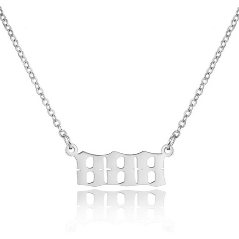 888 ANGEL NUMBER NECKLACE STAINLESS STEEL