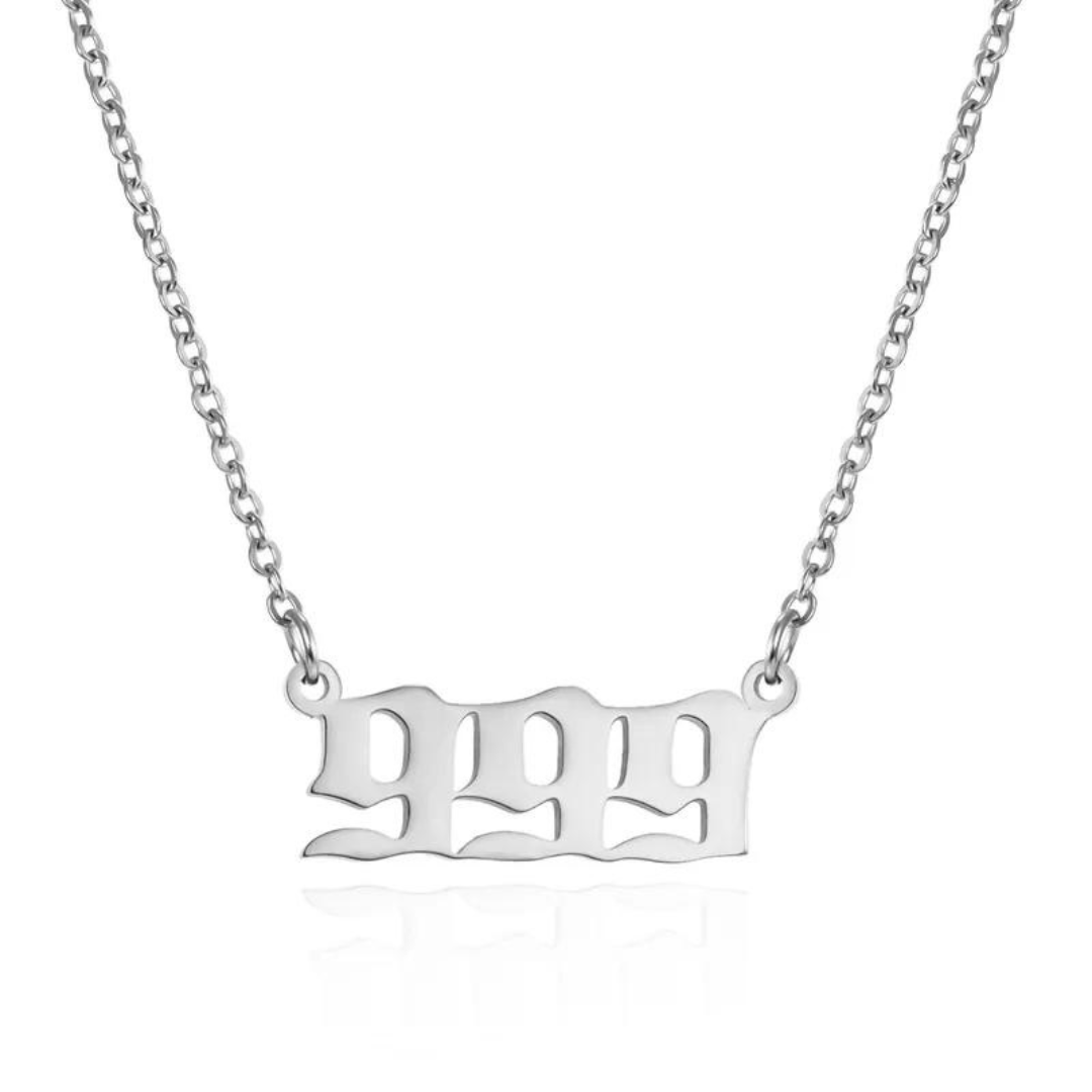 999 ANGEL NUMBER NECKLACE STAINLESS STEEL