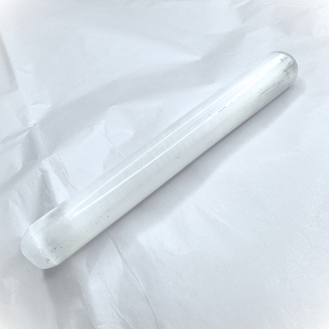 SELENITE MASSAGE WAND (POLISHED WAND) 5"-6" AVERAGE