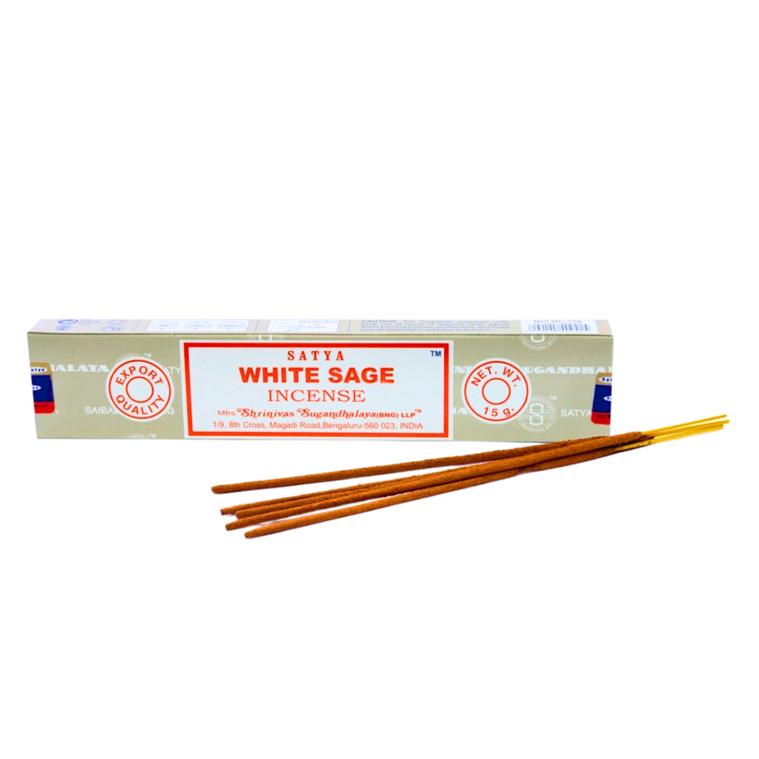 SATYA WHITE SAGE INCENSE 15 GRAM BOX