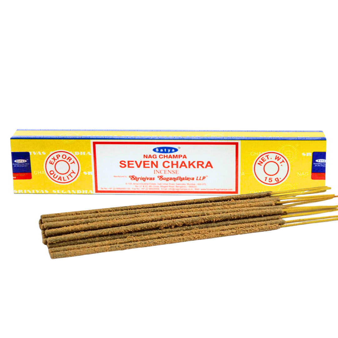 SATYA SEVEN CHAKRA INCENSE 15 GRAM BOX