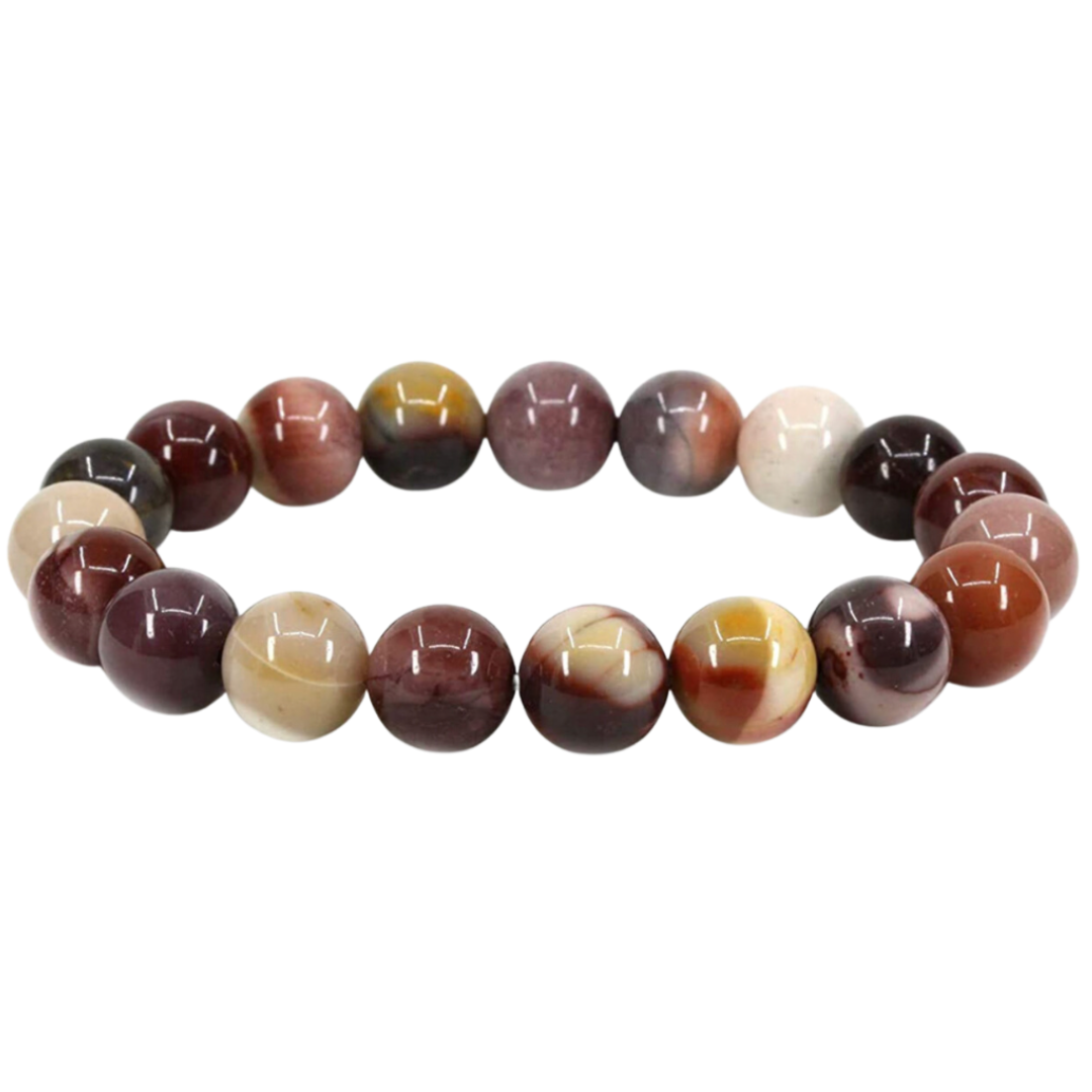 MOOKAITE 8.5MM SMOOTH ROUND STRETCH BRACELET