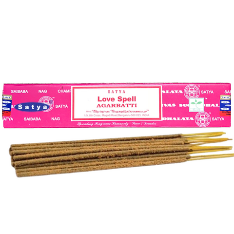 SATYA LOVE SPELL INCENSE 15 GRAM BOX