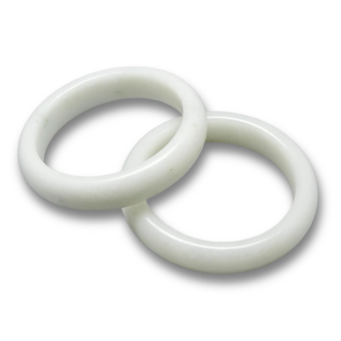 WHITE JADE BANGLE