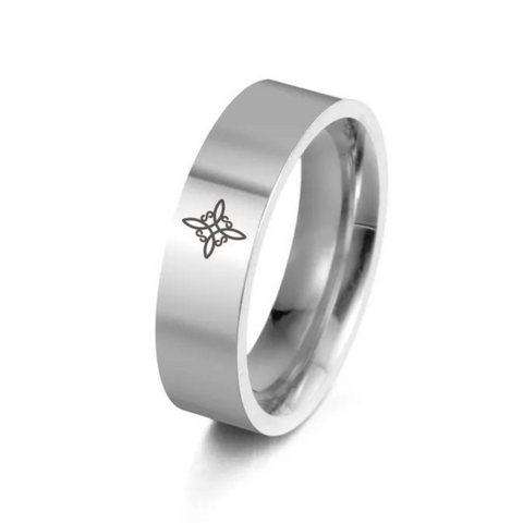 NUDO DE BRUJA (WITCH KNOT) ENGRAVED BAND RING STAINLESS STEEL