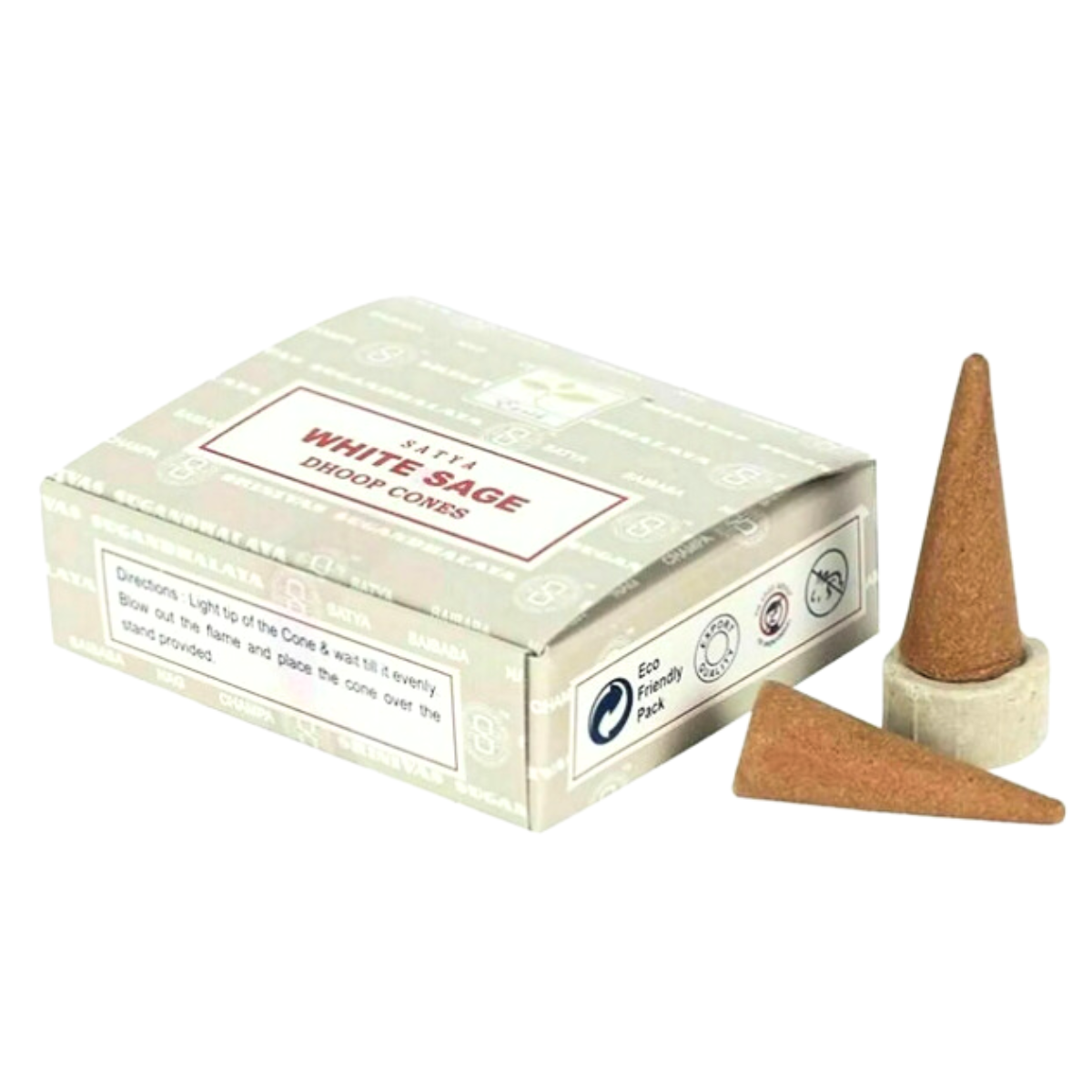 SATYA WHITE SAGE DHOOP CONES INCENSE